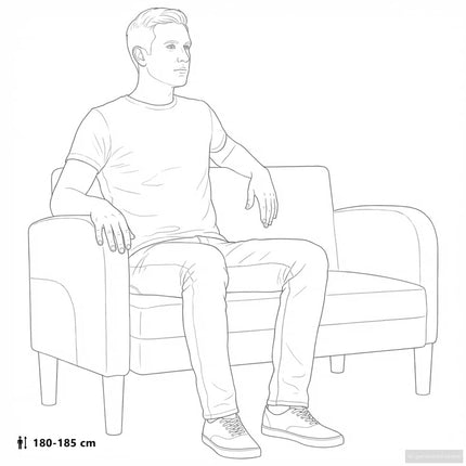 elskovssofa 110 cm kunstlæder grå