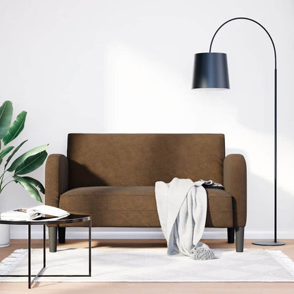 elskovssofa 110 cm kunstlæder brun