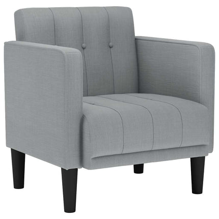 sofastol med armlæn 53 cm stof lysegrå