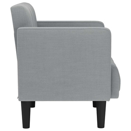 sofastol med armlæn 53 cm stof lysegrå