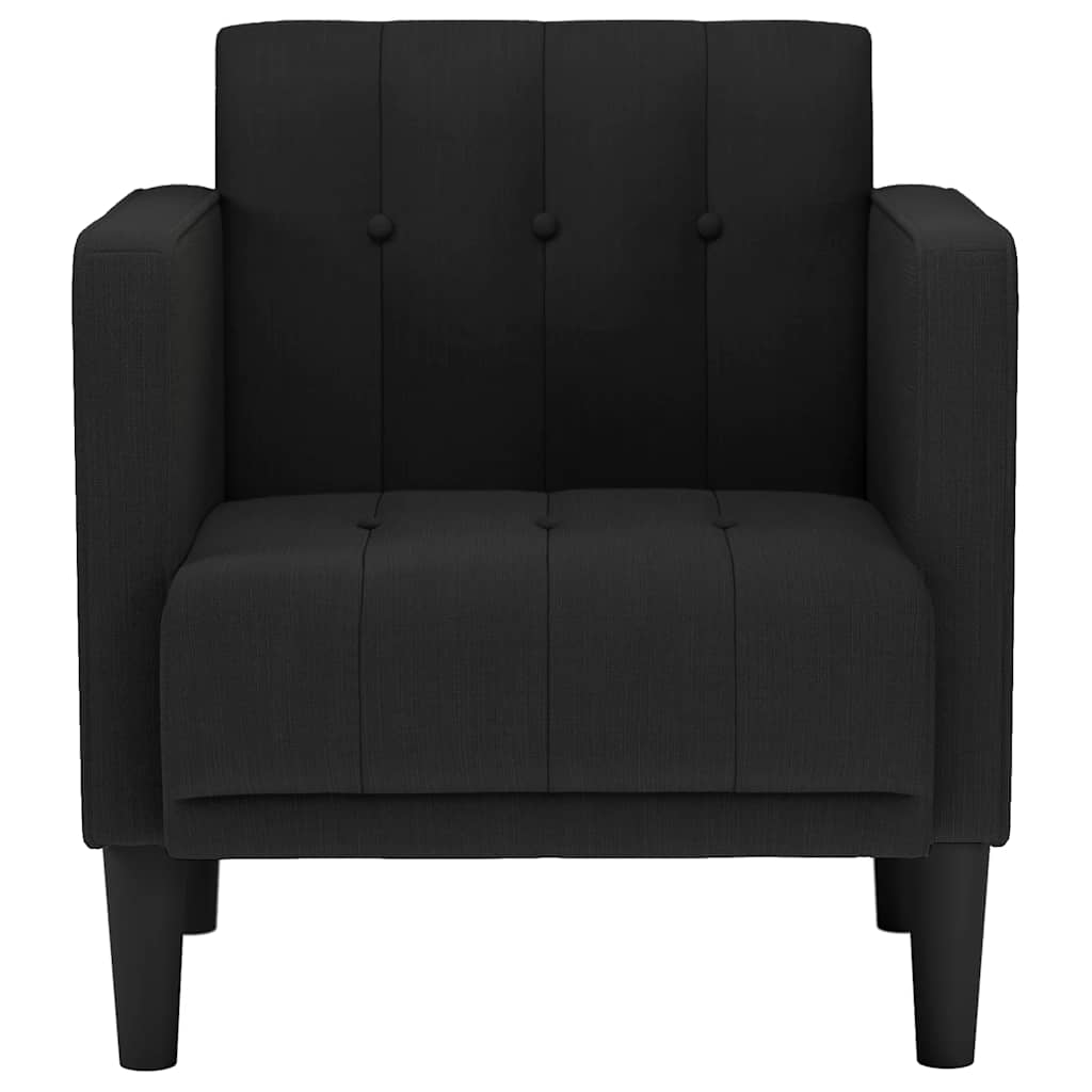 sofastol med armlæn 53 cm stof sort