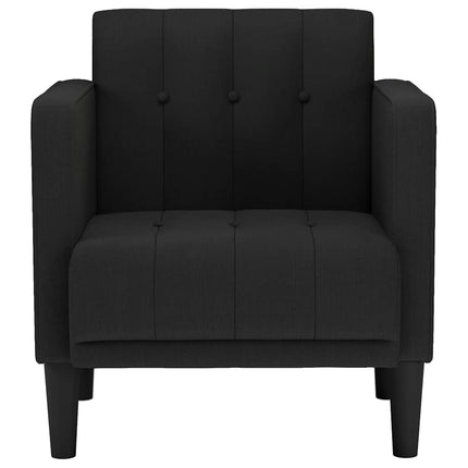 sofastol med armlæn 53 cm stof sort