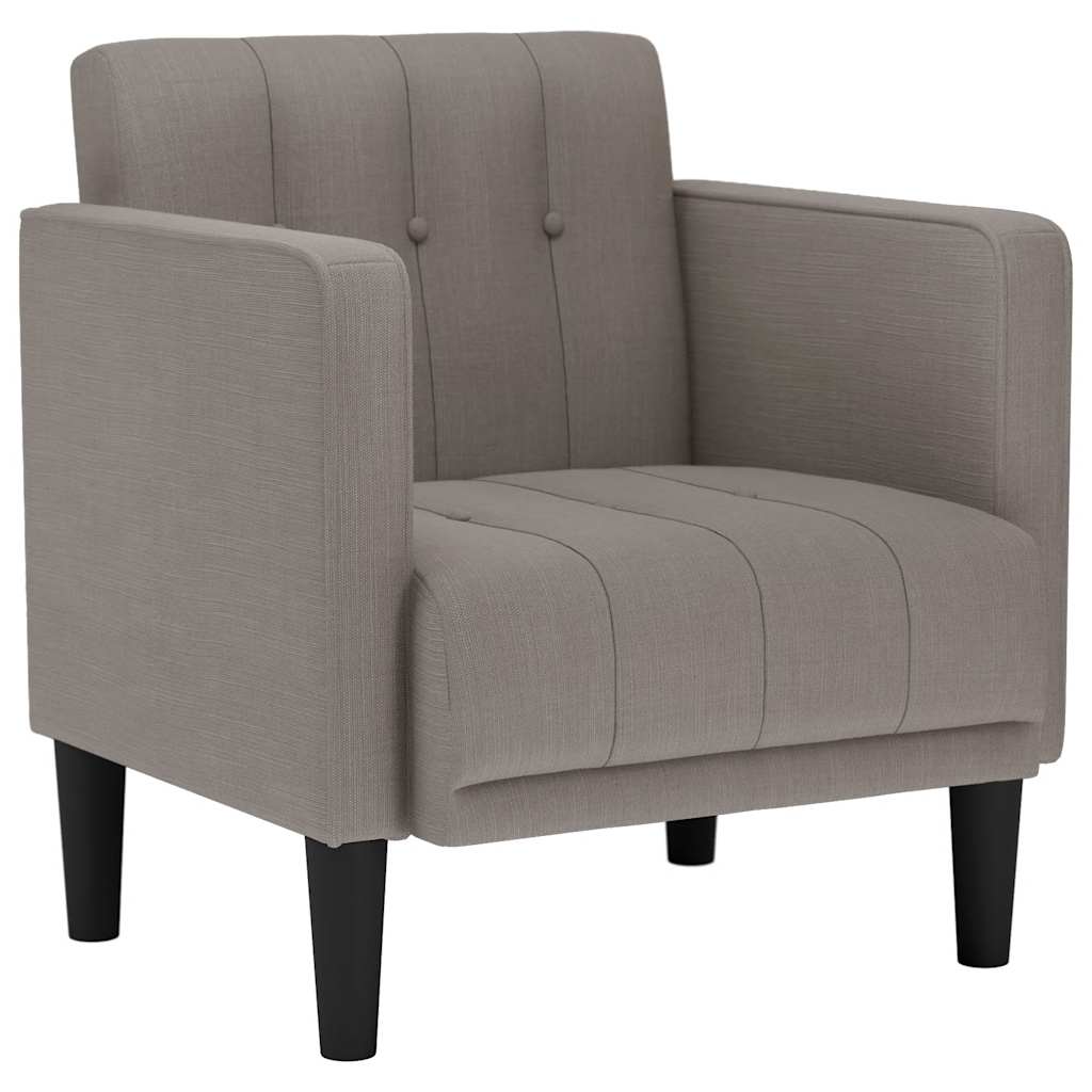 sofastol med armlæn 53 cm stof gråbrun