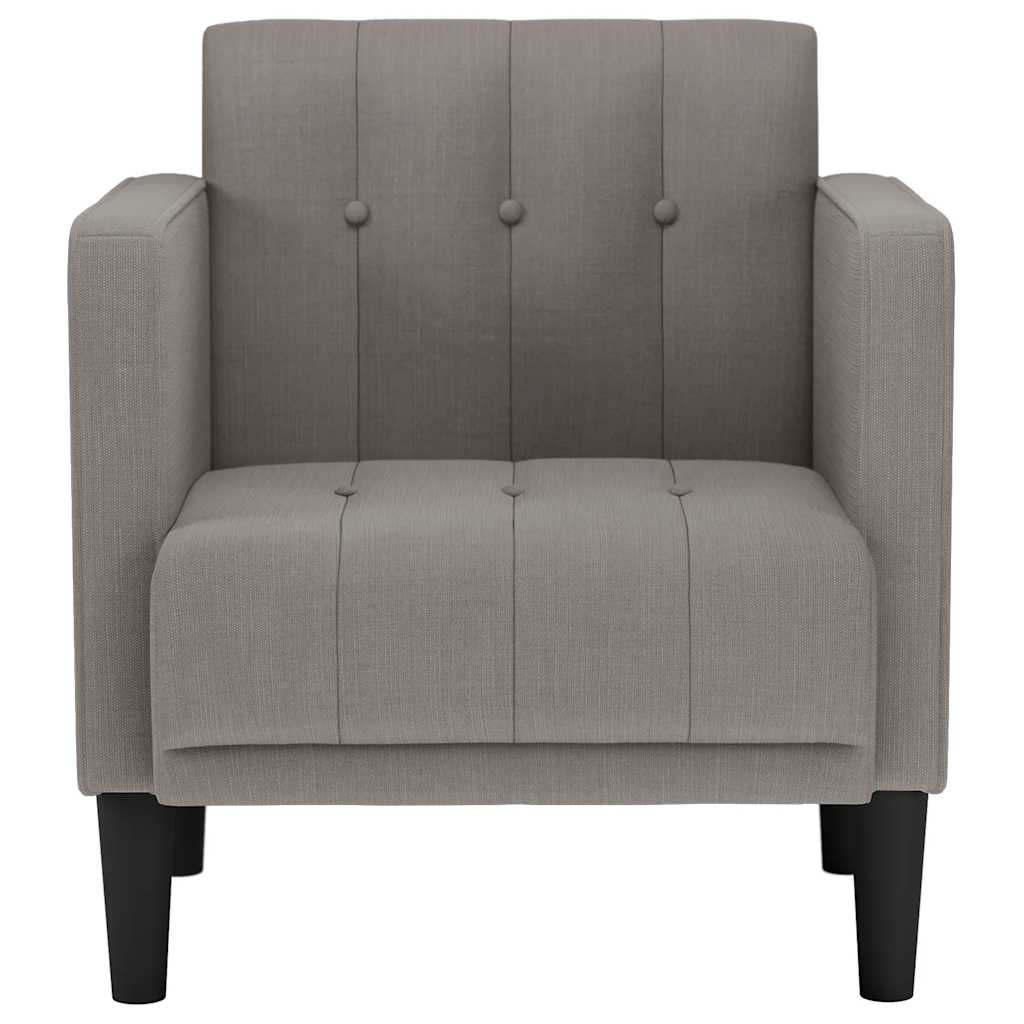 sofastol med armlæn 53 cm stof gråbrun