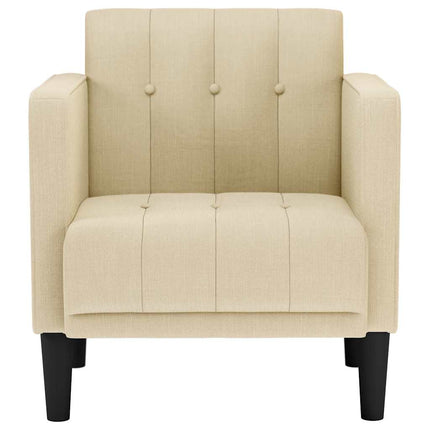 sofastol med armlæn 53 cm stof cremefarvet
