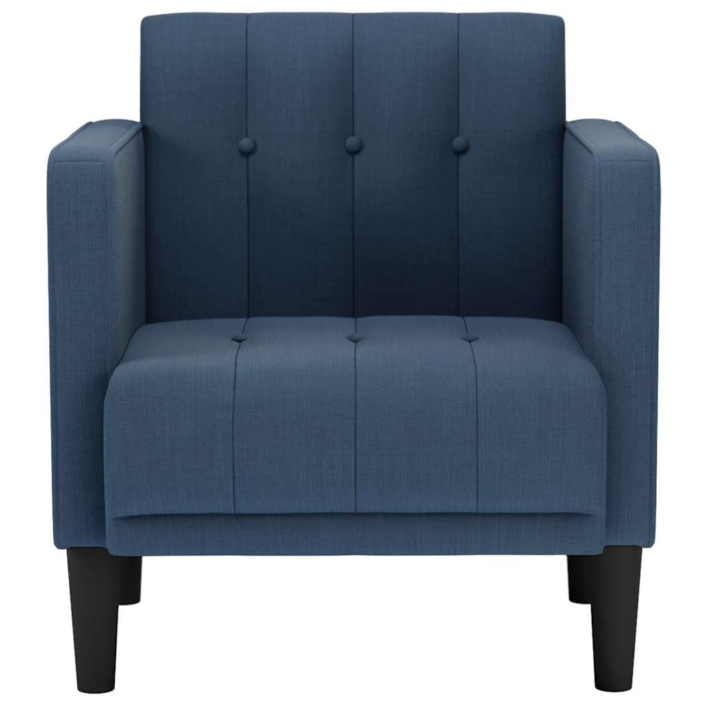 sofastol med armlæn 53 cm stof blå