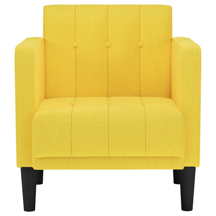 sofastol med armlæn 53 cm stof lysegul