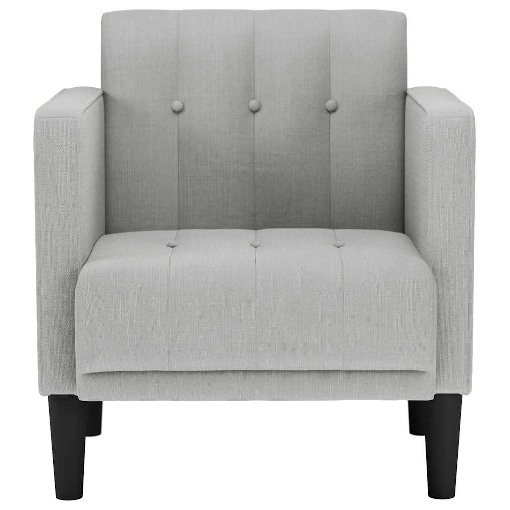 sofastol med armlæn 53 cm stof skygrå