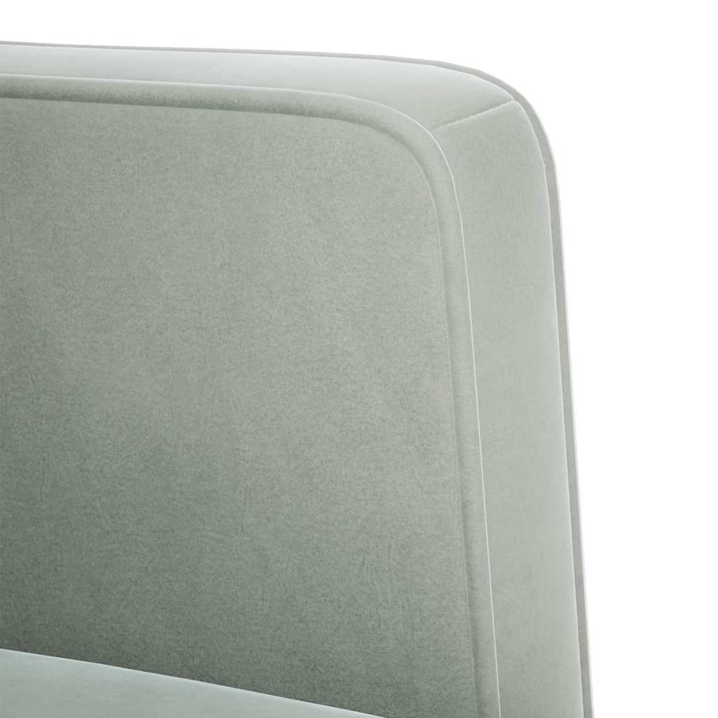 sofastol med armlæn 53 cm fløjl lysegrå