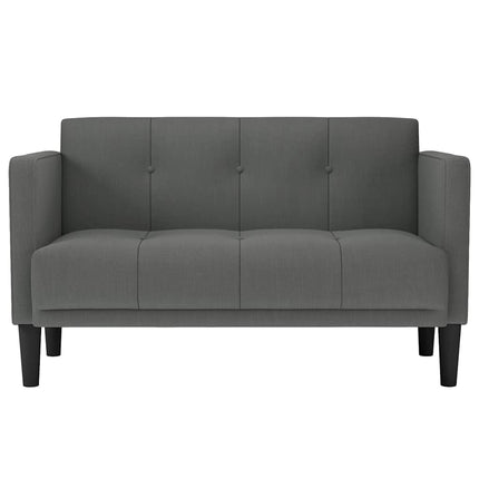elskovssofa 111 cm stof mørkegrå