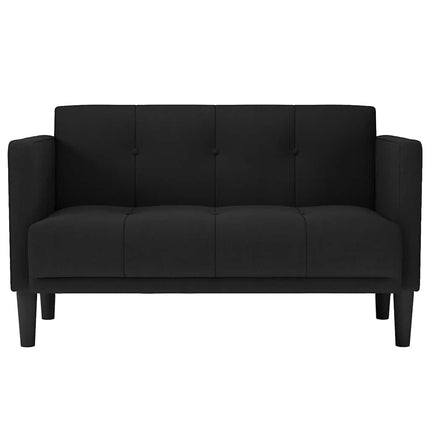 elskovssofa 111 cm stof sort