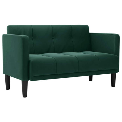 elskovssofa 111 cm fløjl mørkegrøn