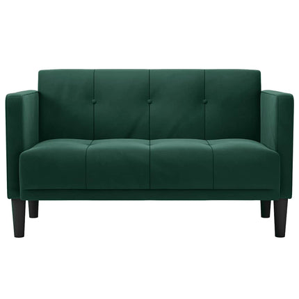 elskovssofa 111 cm fløjl mørkegrøn
