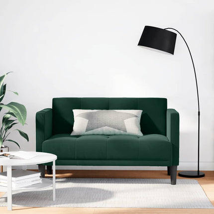elskovssofa 111 cm fløjl mørkegrøn