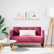 elskovssofa 111 cm fløjl vinrød