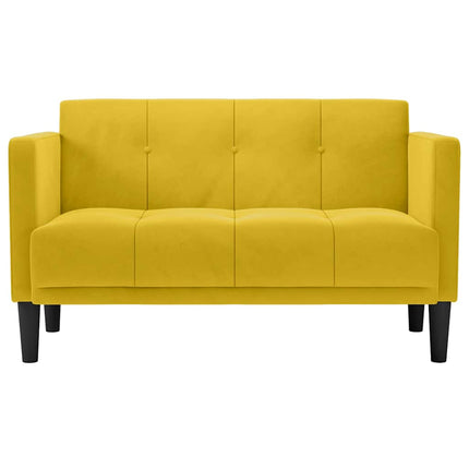 elskovssofa 111 cm fløjl gul
