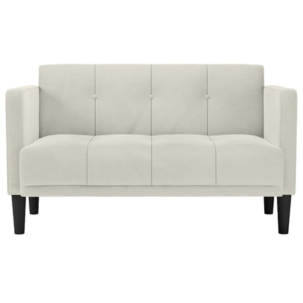 elskovssofa 111 cm fløjl cremefarvet