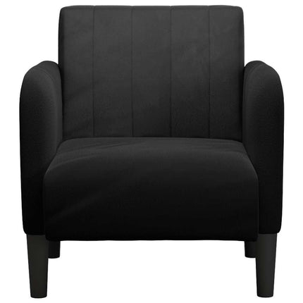 sofastol med armlæn 54 cm fløjl sort