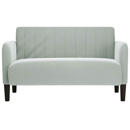 elskovssofa 109 cm fløjl lysegrå