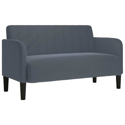 elskovssofa 109 cm fløjl mørkegrå