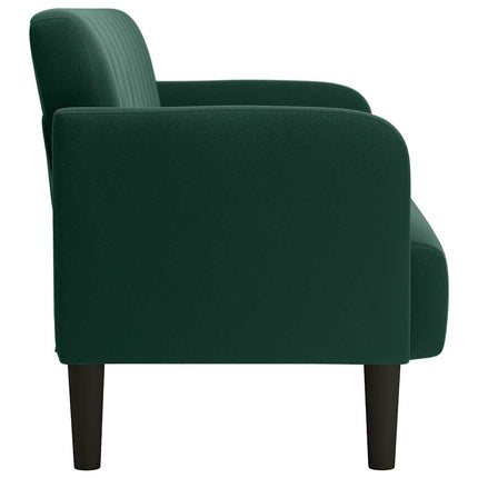 elskovssofa 109 cm fløjl mørkegrøn