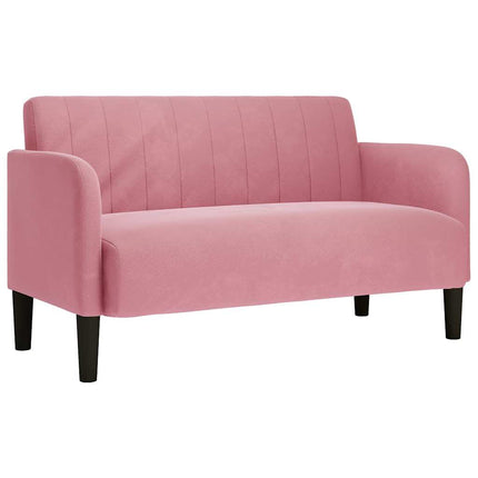 elskovssofa 109 cm fløjl lyserød