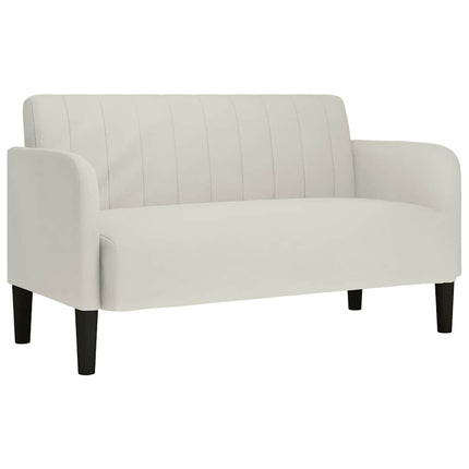 elskovssofa 109 cm fløjl cremefarvet