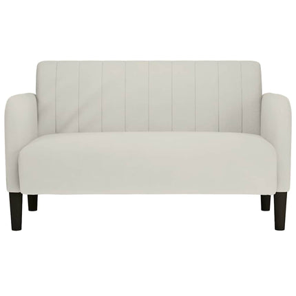elskovssofa 109 cm fløjl cremefarvet