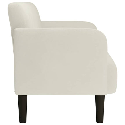 elskovssofa 109 cm fløjl cremefarvet