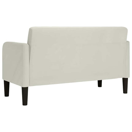 elskovssofa 109 cm fløjl cremefarvet