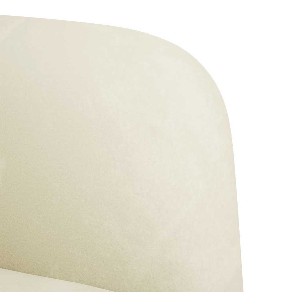 elskovssofa 109 cm fløjl cremefarvet