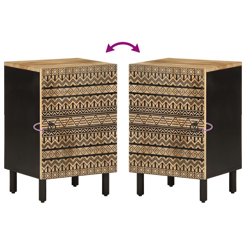 badeværelsesskab 38x33,5x58 cm massivt mangotræ