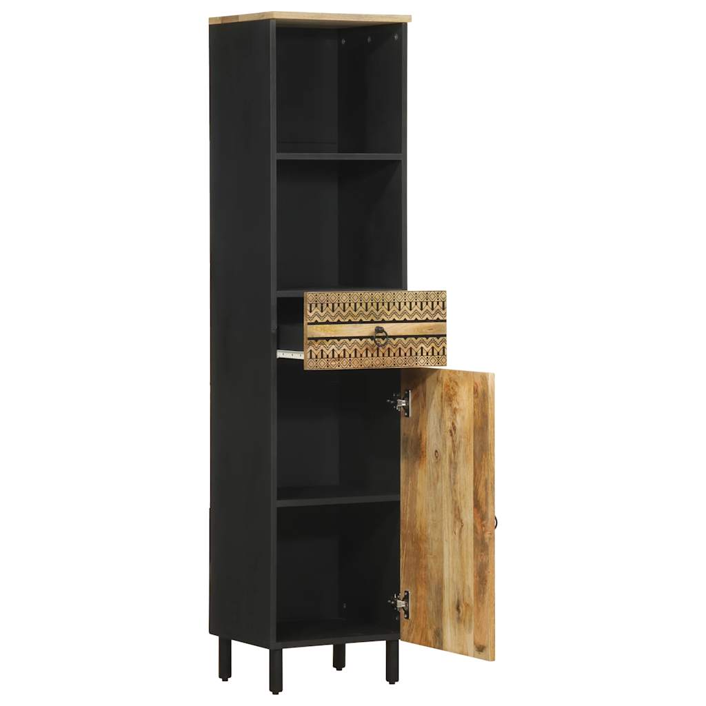 badeværelsesskab 38x33,5x160 cm massivt mangotræ