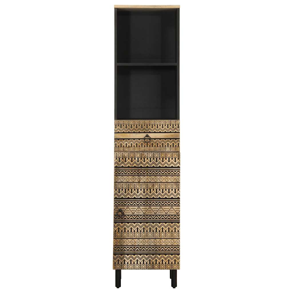 badeværelsesskab 38x33,5x160 cm massivt mangotræ