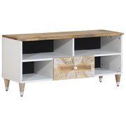 tv-bord 100x33,5x46 cm massivt mangotræ