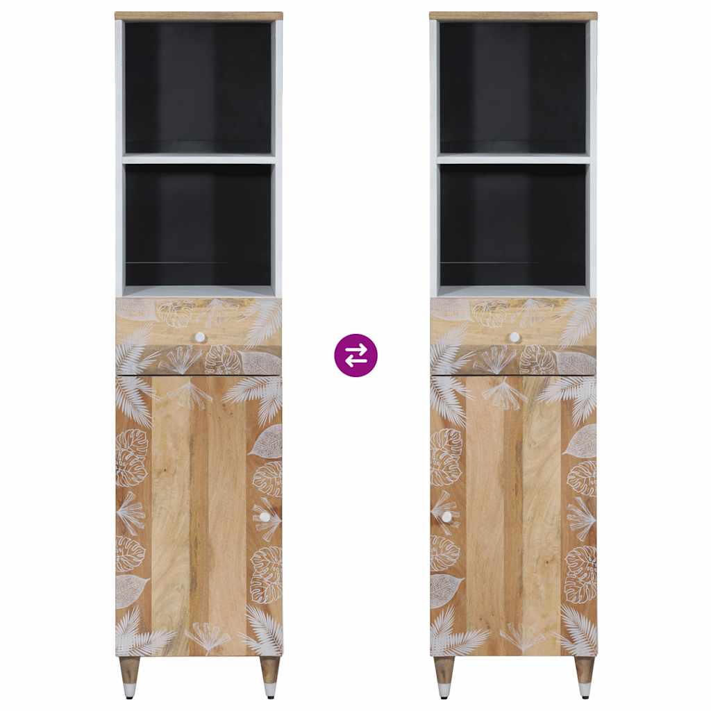 badeværelsesskab 38x33,5x160 cm massivt mangotræ