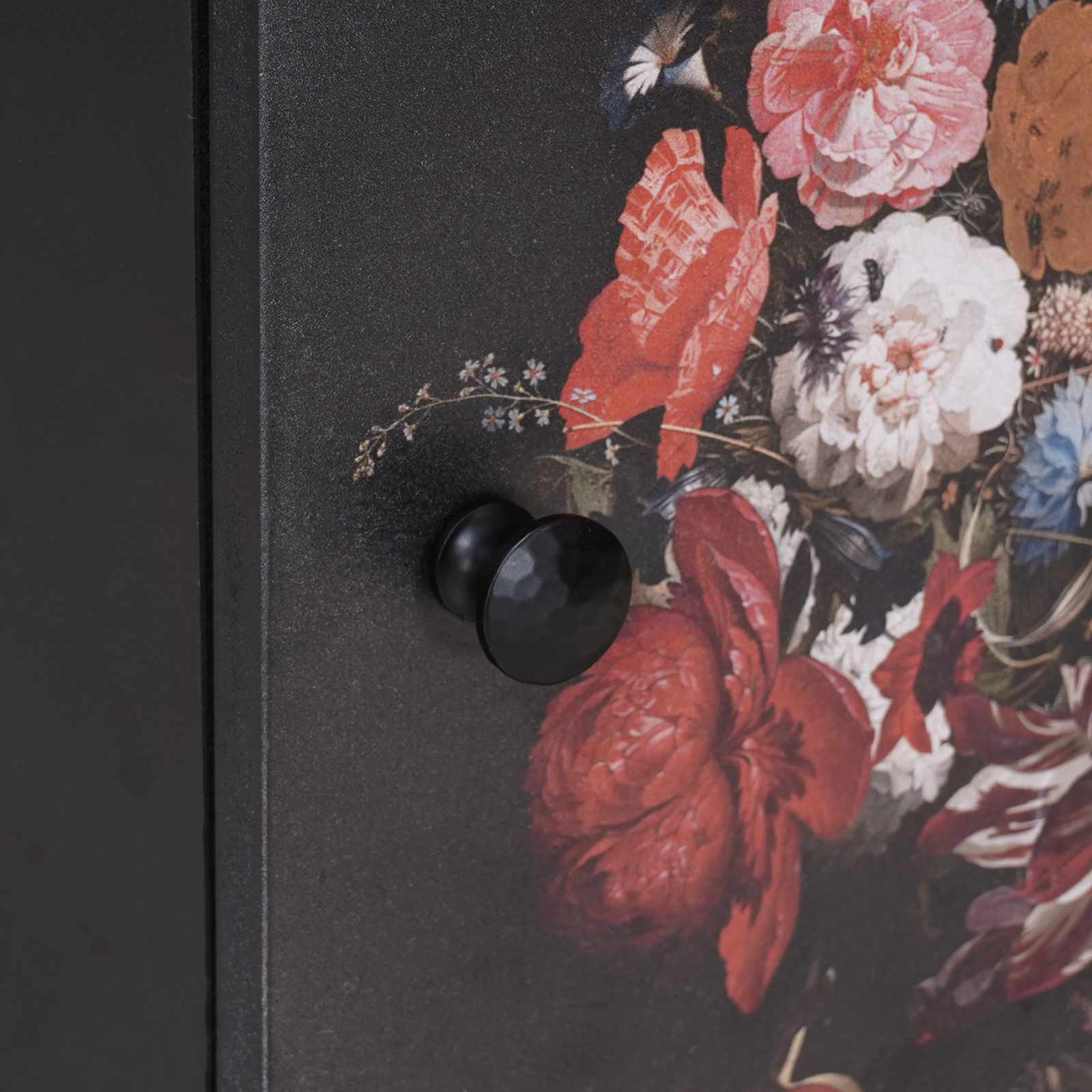 Sengebord med Dør 2 pcs Sort 40 x 33 x 46 cm Massivt mangotræ