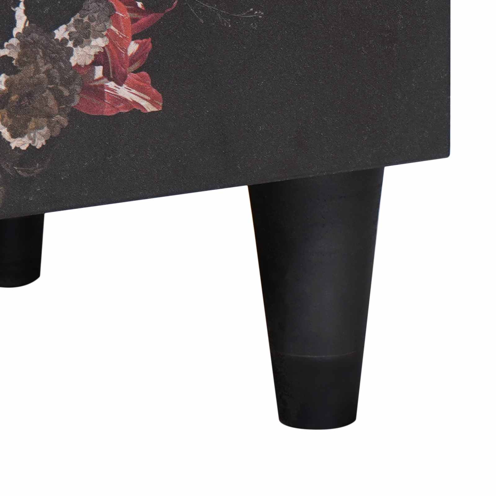 Sengebord med Dør 2 pcs Sort 40 x 33 x 46 cm Massivt mangotræ