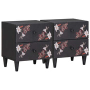 Sengebord 2 pcs Brun 40 x 33,5 x 46 cm Massivt mangotræ