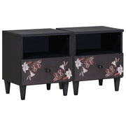 Sengebord 2 pcs Brun 40 x 33 x 46 cm Massivt mangotræ