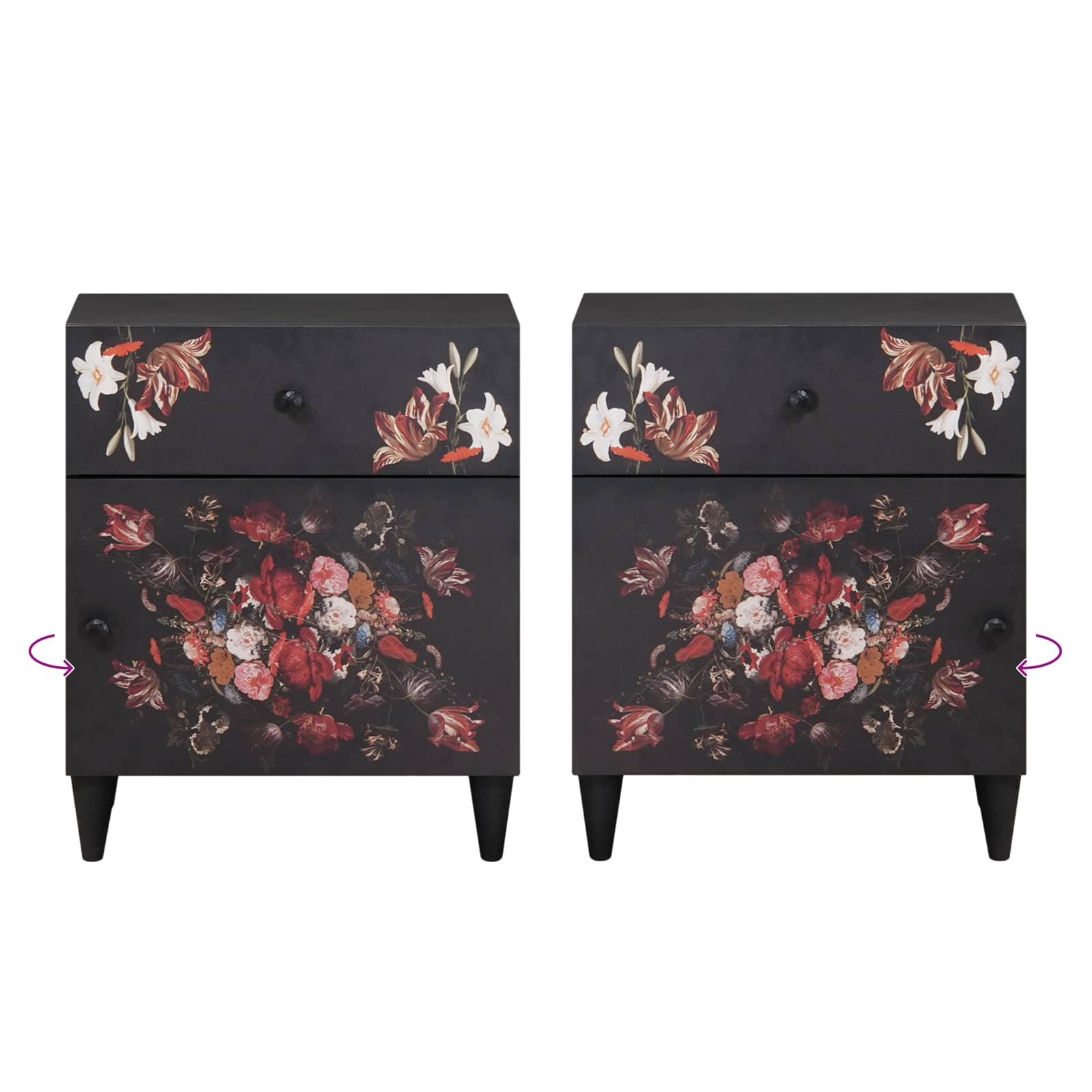 Sengebord Flerfarvet 50 x 33 x 60 cm Massivt mangotræ