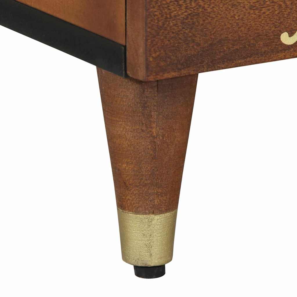 Sengebord med Dør honningfarvet 40 x 33 x 46 cm