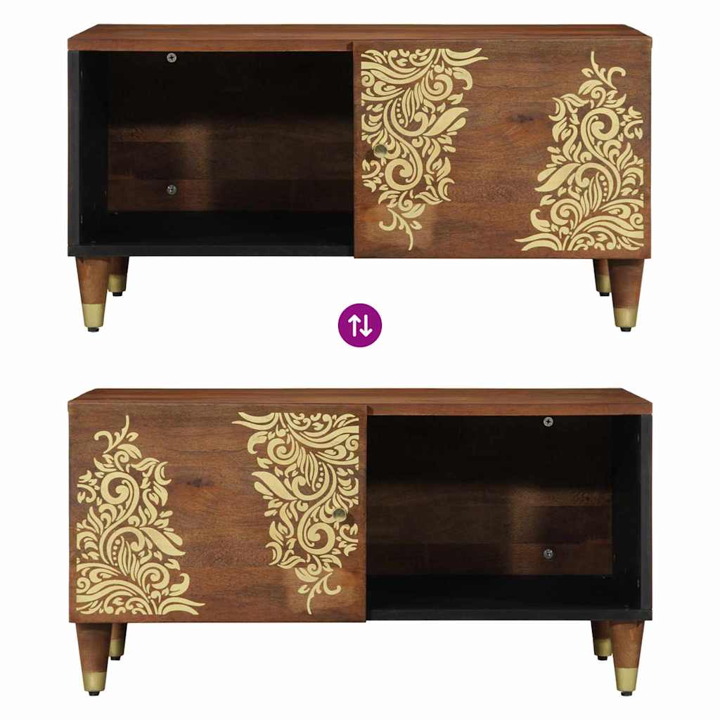 Sofabord honningfarvet 80 x 50 x 40 cm Massivt mangotræ