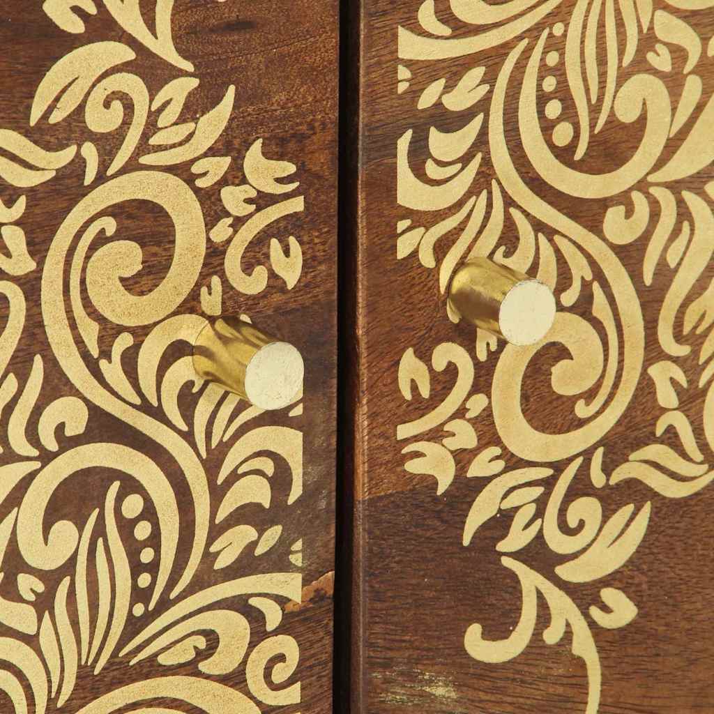 Sofabord honningfarvet 80 x 50 x 40 cm Massivt mangotræ