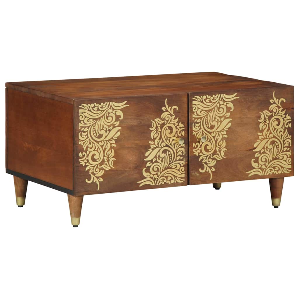 Sofabord honningfarvet 80 x 50 x 40 cm Massivt mangotræ