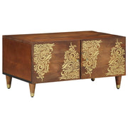 Sofabord honningfarvet 80 x 50 x 40 cm Massivt mangotræ