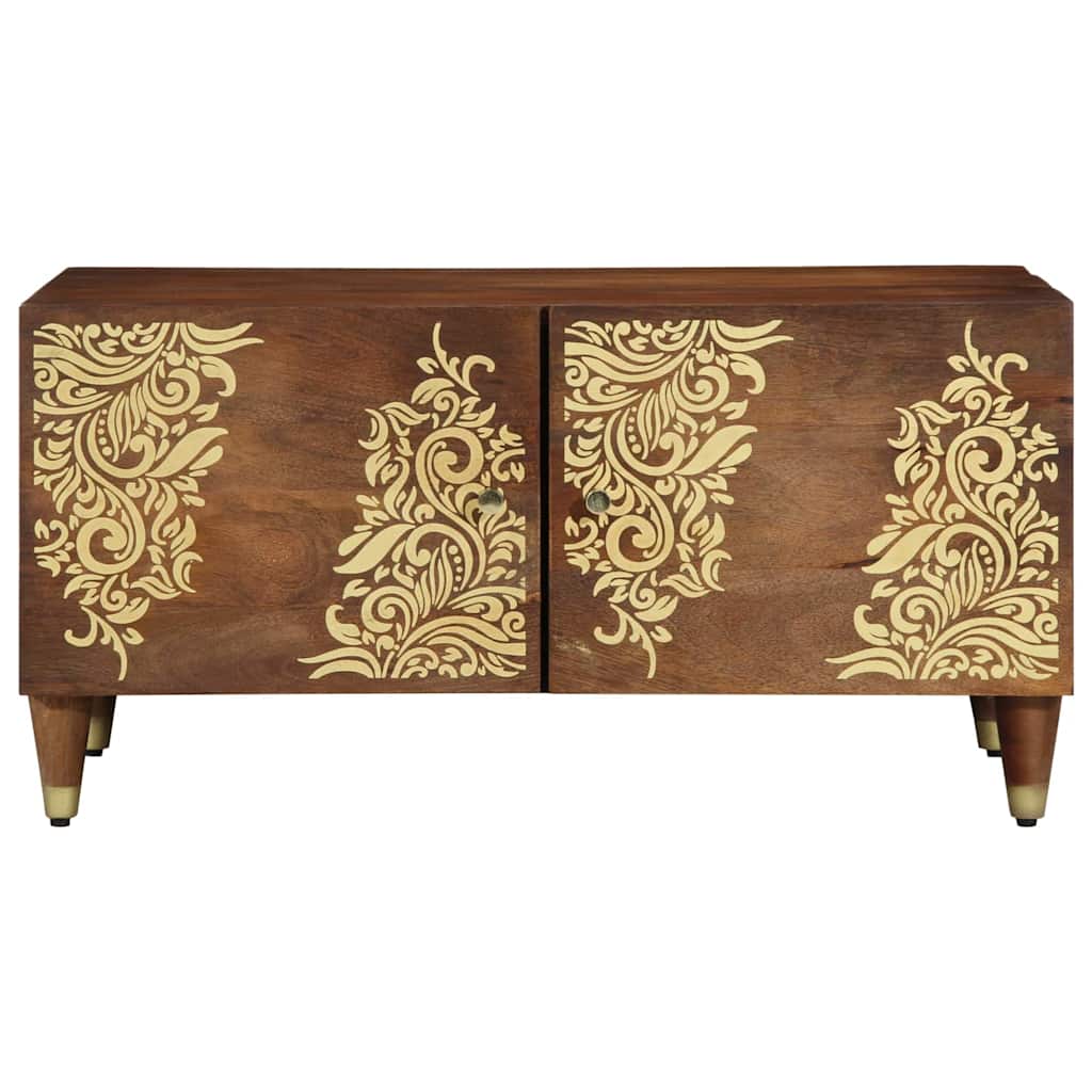 Sofabord honningfarvet 80 x 50 x 40 cm Massivt mangotræ