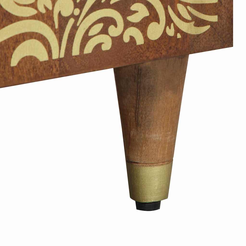 Sengebord med Dør med skuffe honningfarvet 50 x 33 x 60 cm