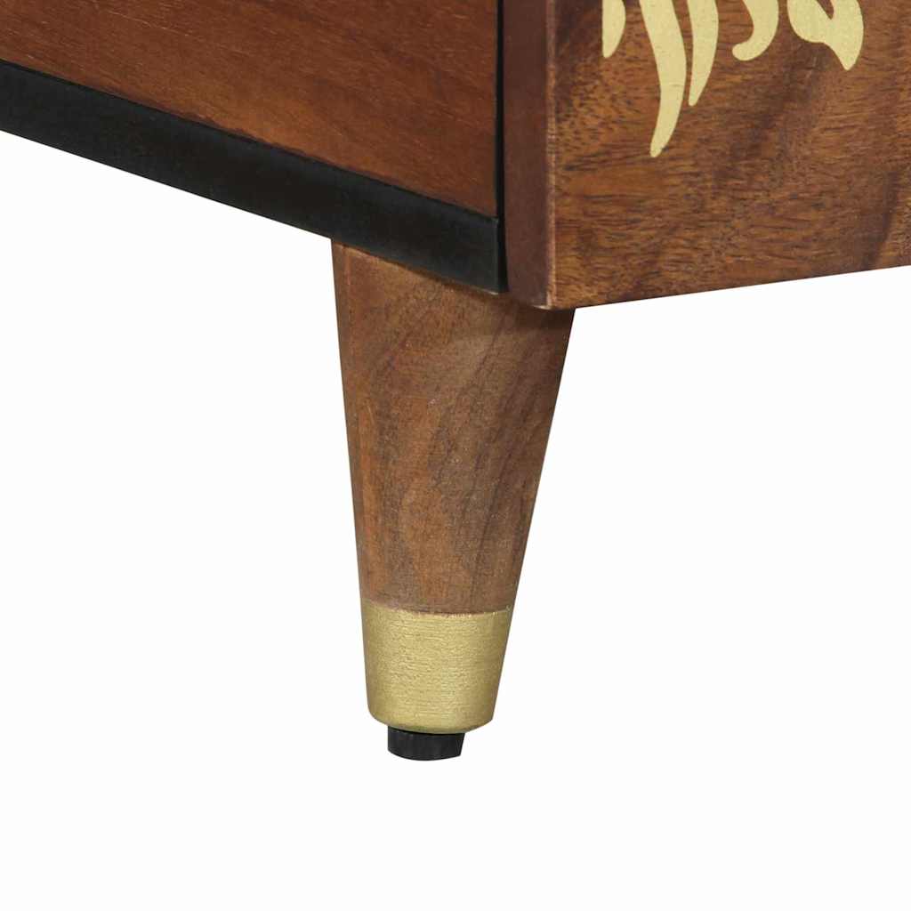 Sofabord honningfarvet 80 x 54 x 40 cm Massivt mangotræ