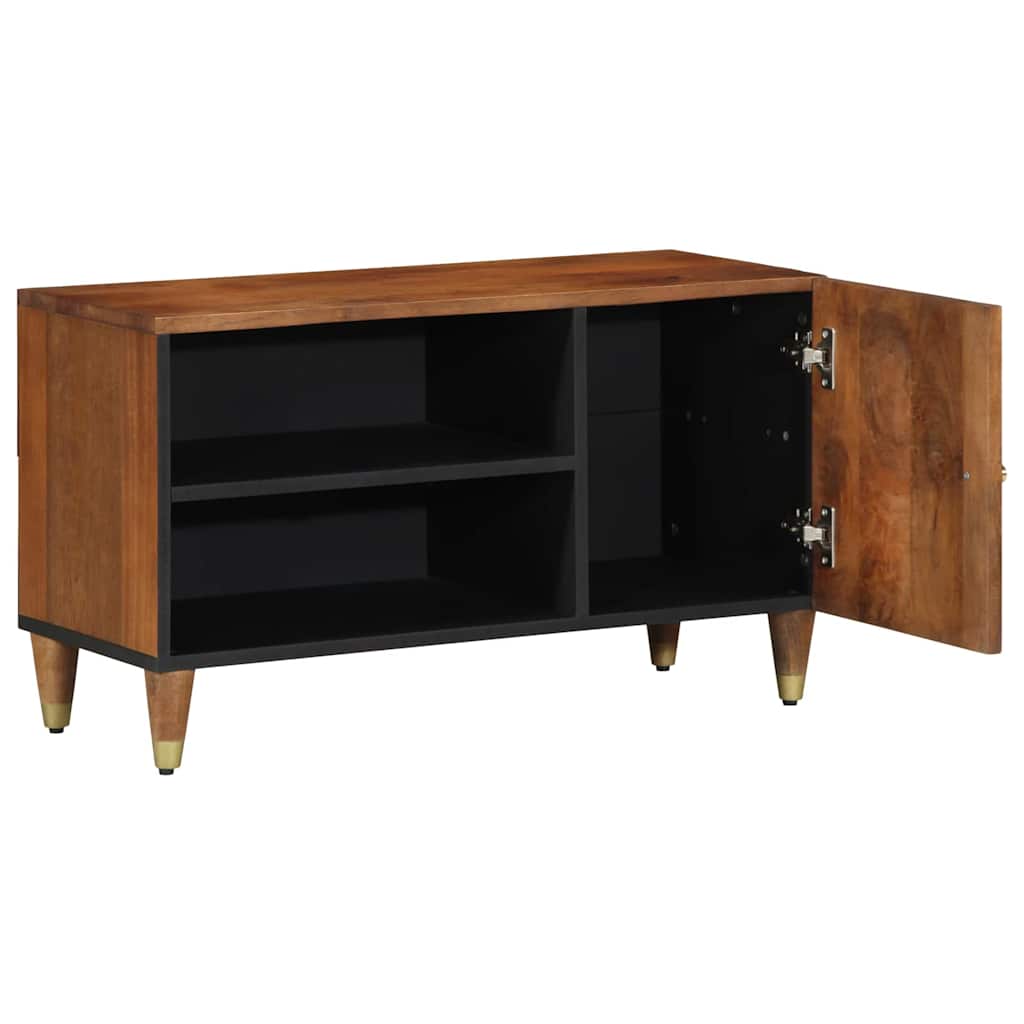 TV-skab med hylde Honningbrun 80 x 33 x 46 cm Massivt mangotræ